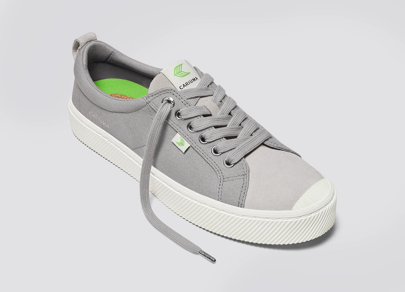 OCA Low Light Grey Canvas Vintage White Suede Sneaker