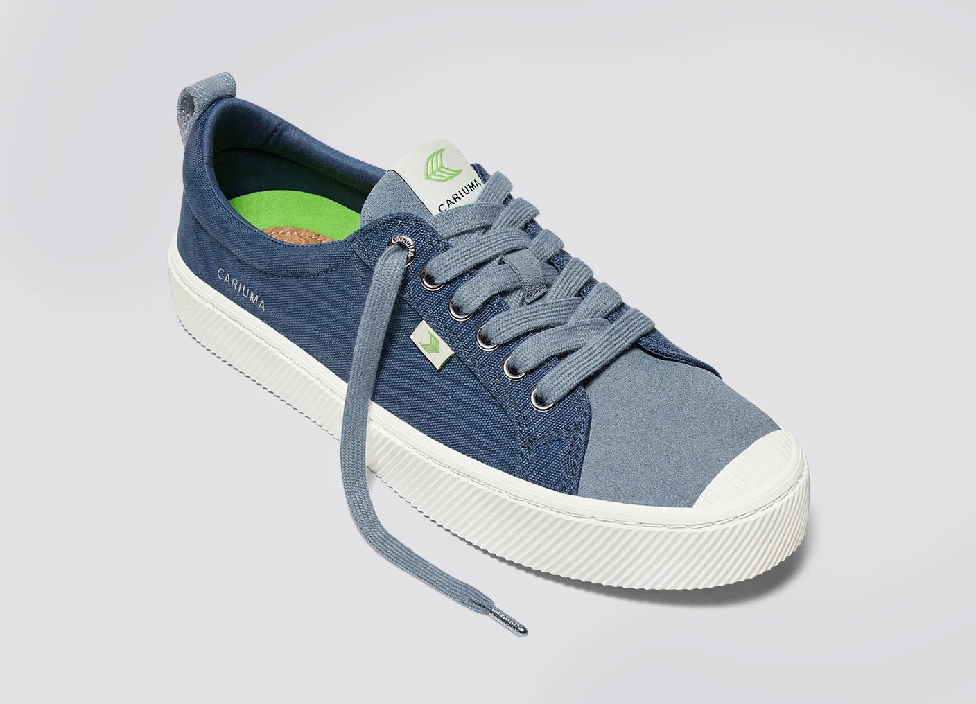 OCA Low Shadow Blue Canvas Mirage Blue Suede Sneaker