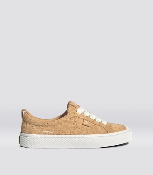 OCA Low Latte Hairy Suede Sneaker