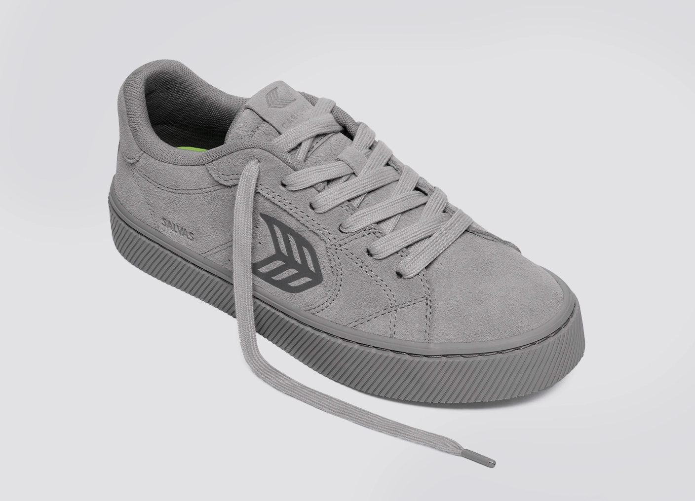 SALVAS All Light Grey Suede Sneaker