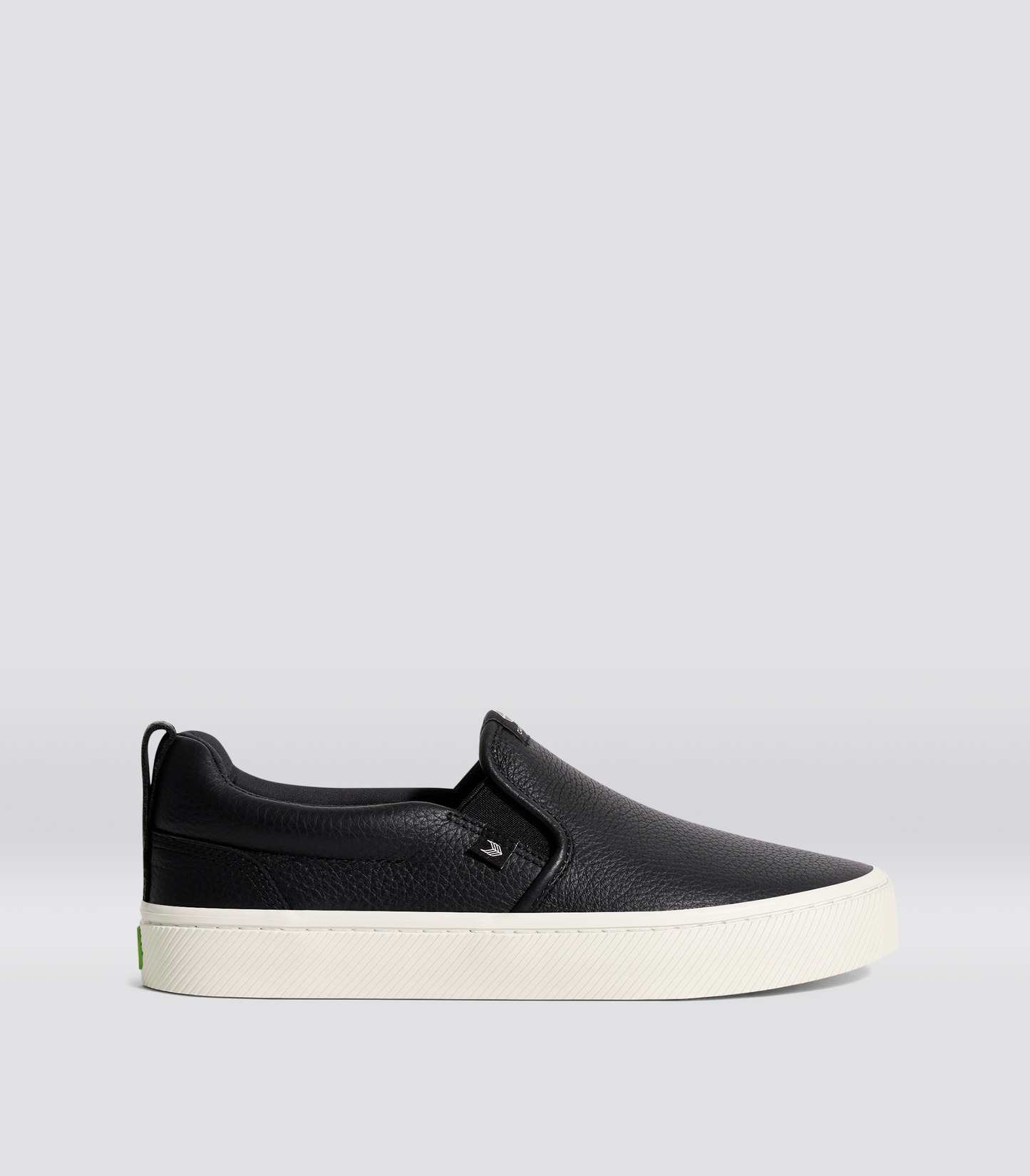 SLIP-ON čierne kožené tenisky Premium