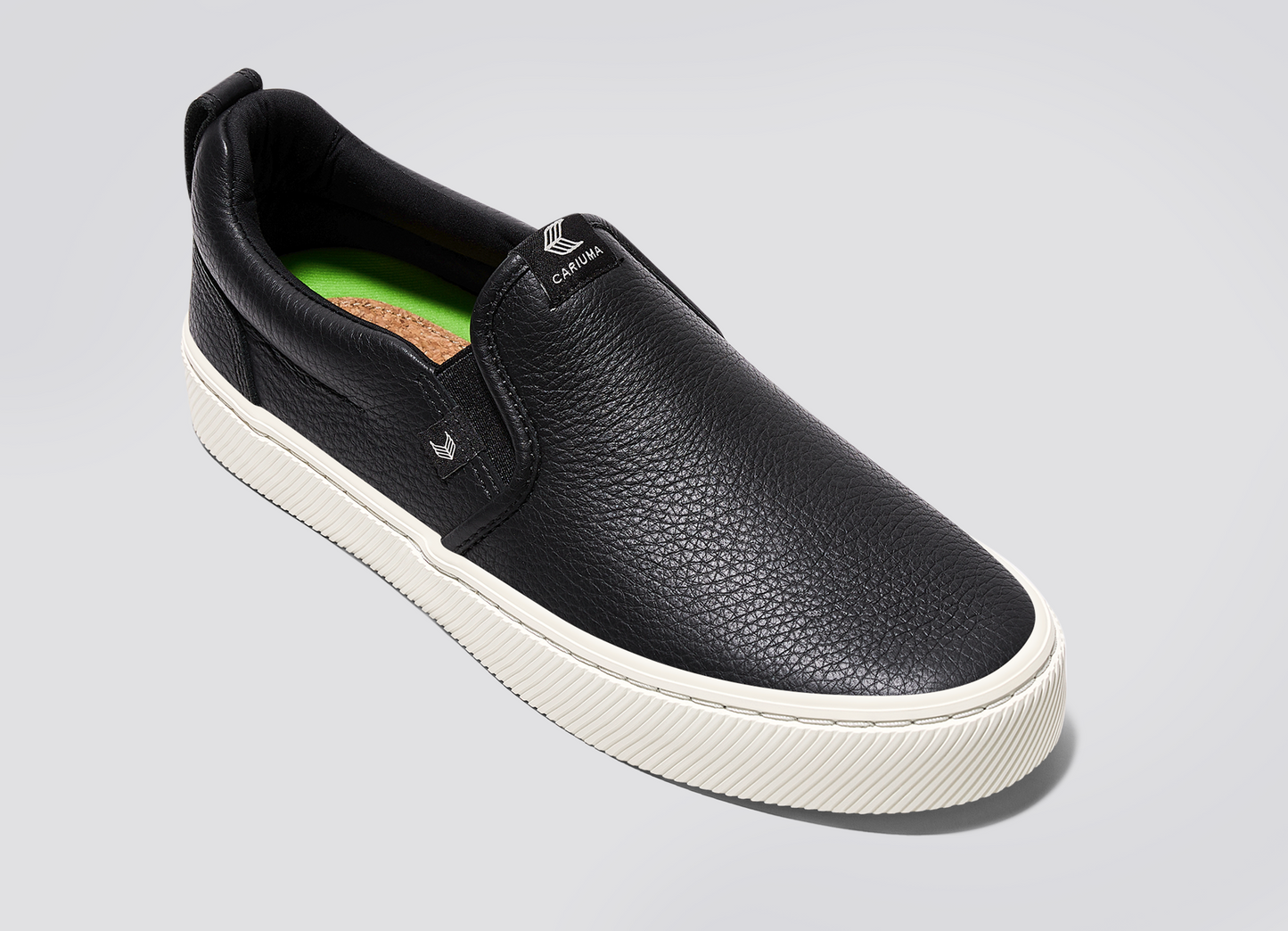 SLIP-ON čierne kožené tenisky Premium