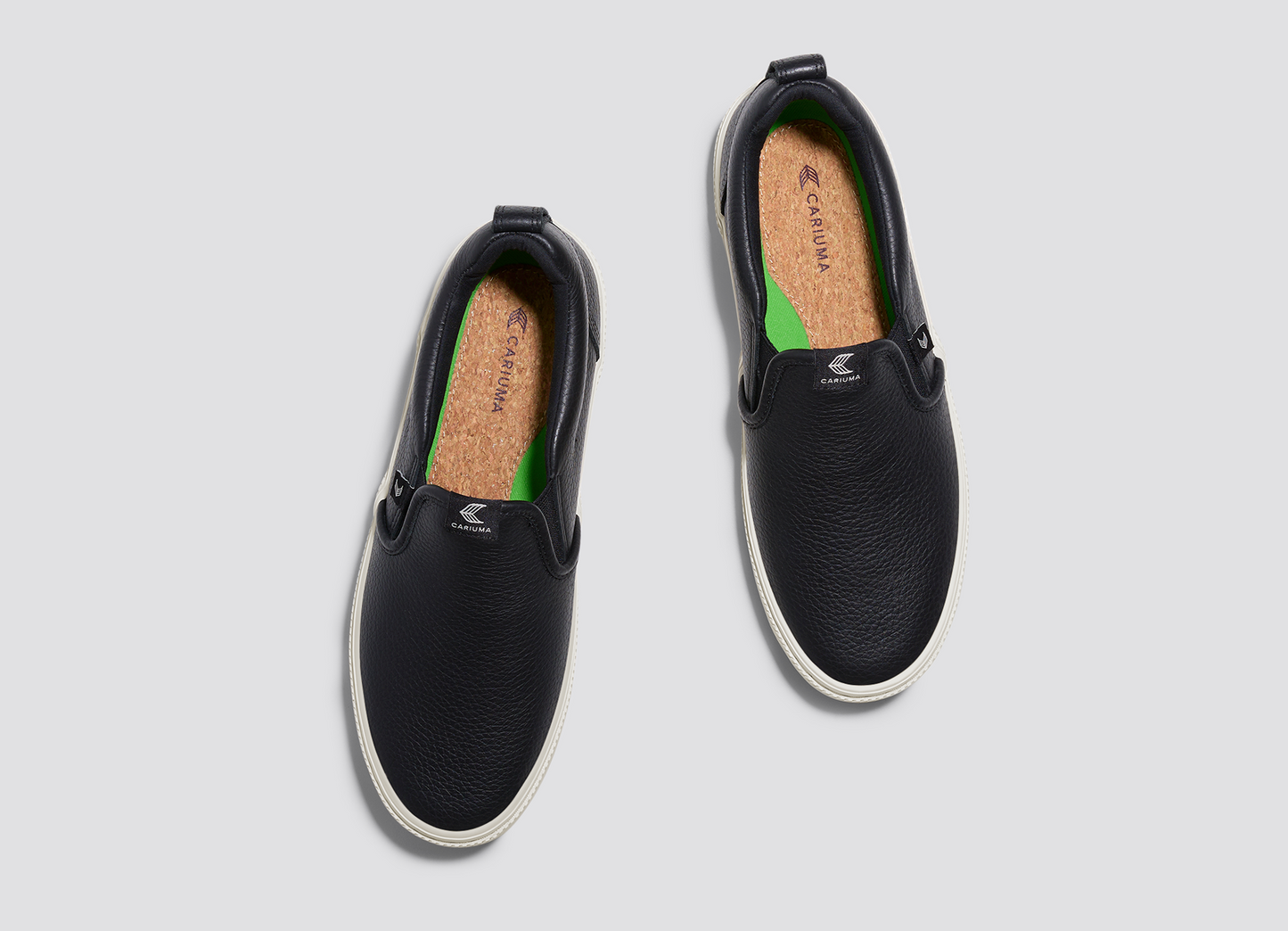 SLIP-ON čierne kožené tenisky Premium