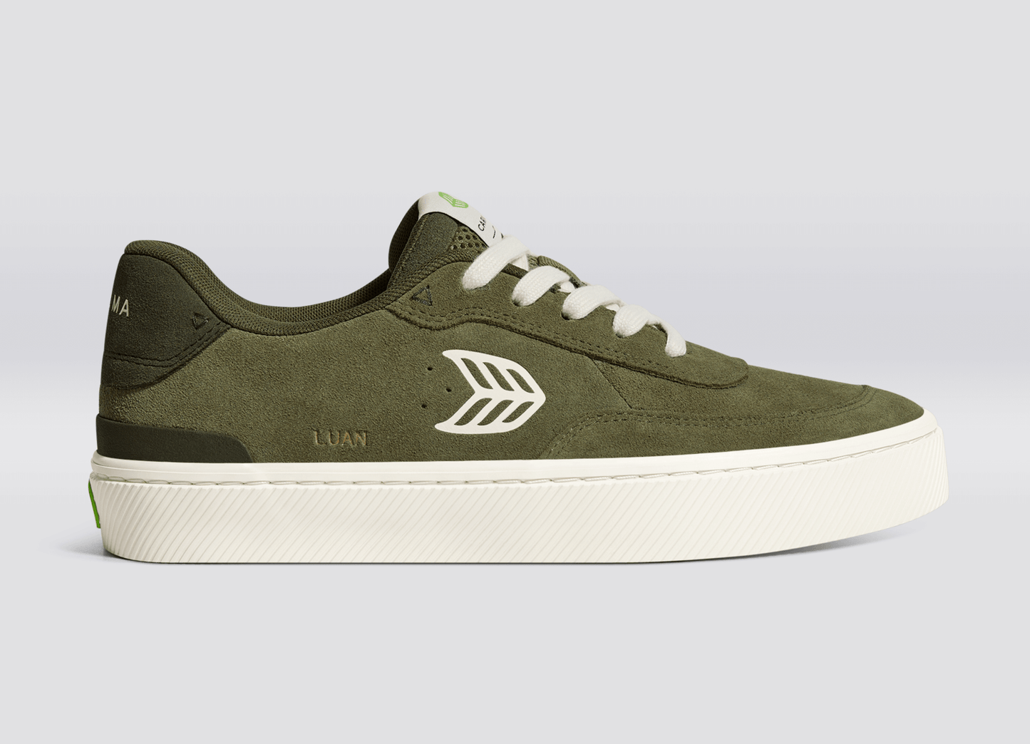 LUAN PRO Olive Green Suede Ivory Logo Burnt Olive Sneaker