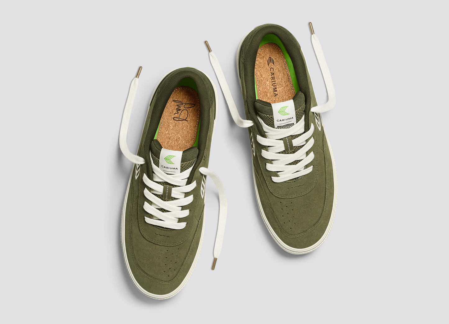 LUAN PRO Olive Green Suede Ivory Logo Burnt Olive Sneaker