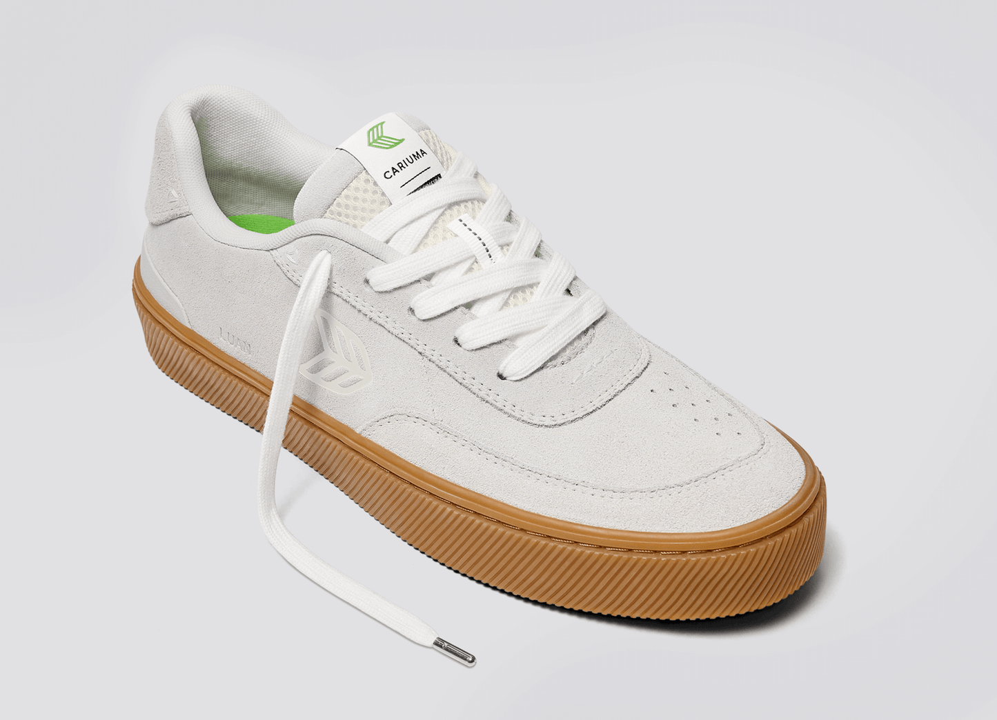 LUAN PRO Gum Smoke White Suede Off-White Logo Sneaker