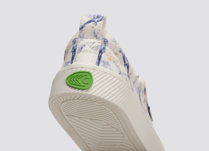 OCA Low White Spectrum Blue Parrot Print Canvas Sneaker