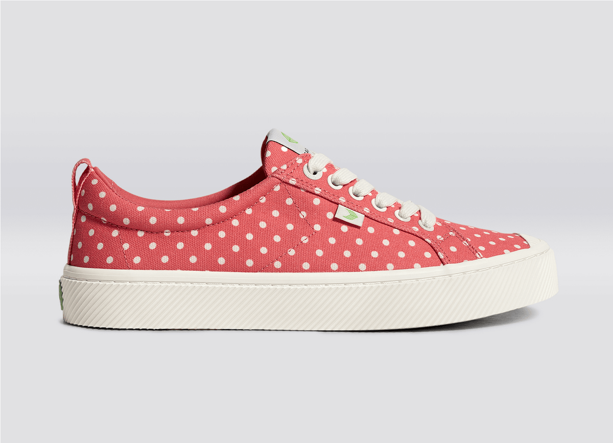 OCA Low Watermelon Canvas White Polka Dots Sneaker
