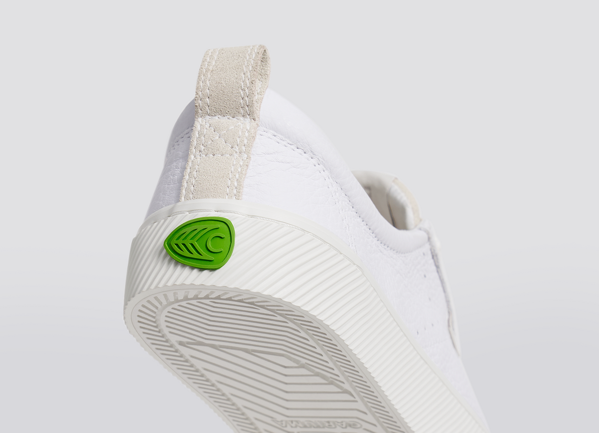 OCA Low White Premium Leather Vintage White Suede Sneaker