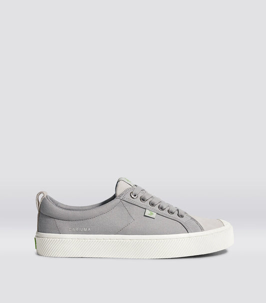 OCA Low Light Grey Canvas Vintage White Suede Sneaker