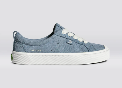 OCA Low Mountain Spring Blue Hairy Suede Sneaker