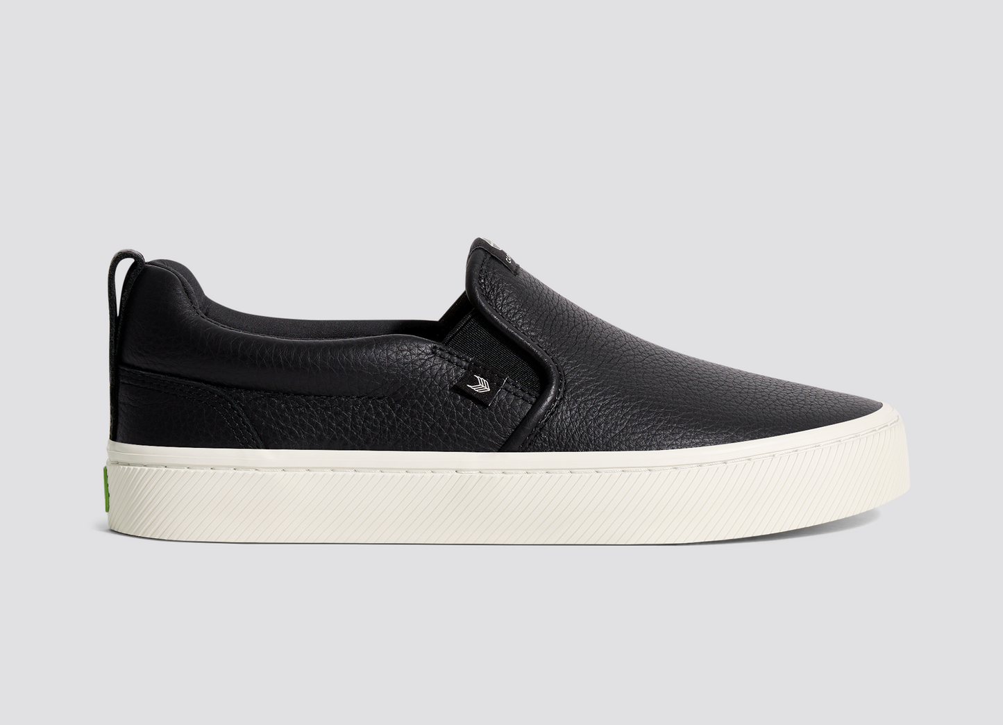 SLIP-ON čierne kožené tenisky Premium