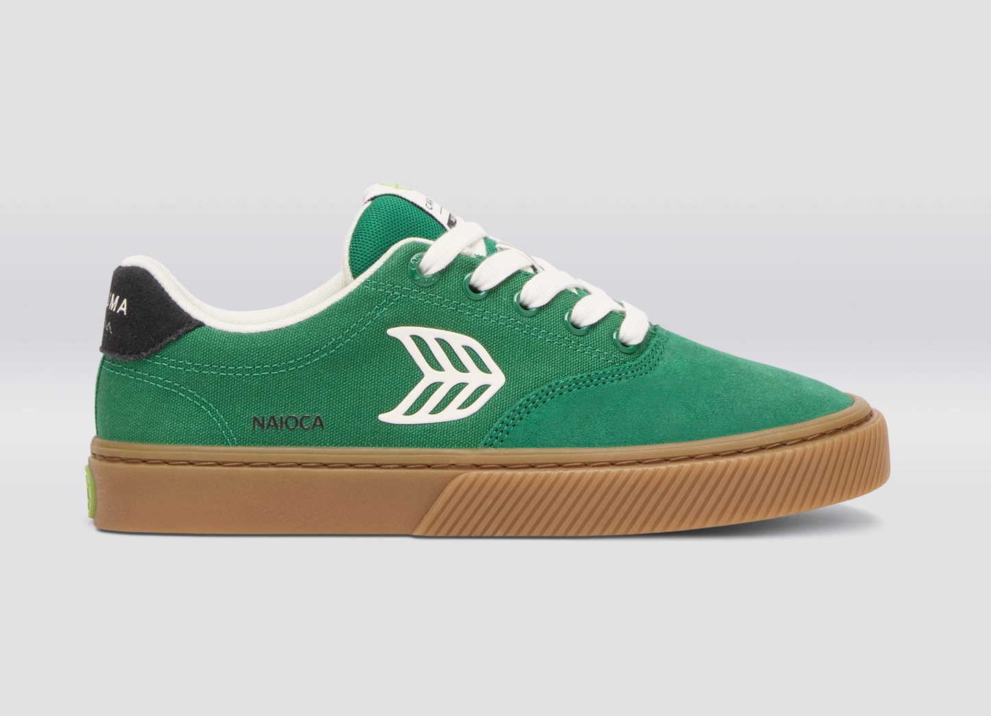 NAIOCA Stripe Suede and Canvas Lush Green