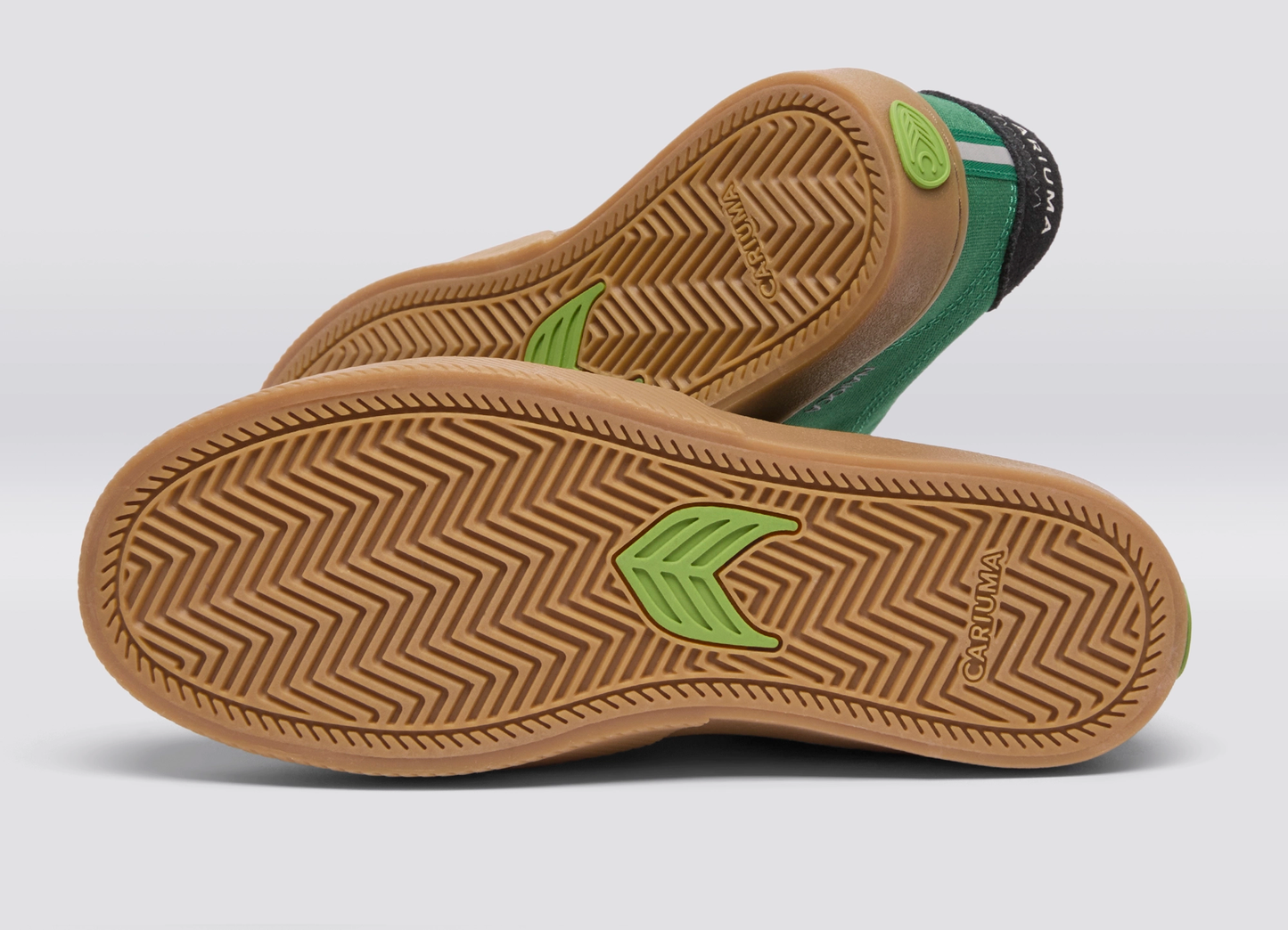 NAIOCA Stripe Suede and Canvas Lush Green