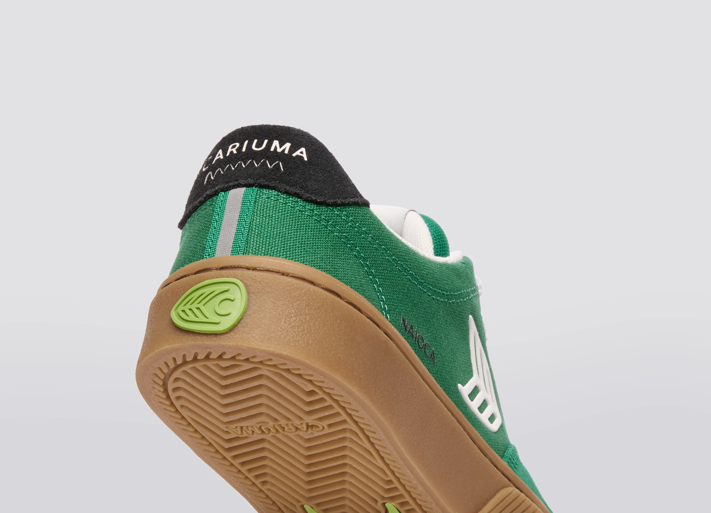 NAIOCA Stripe Suede and Canvas Lush Green