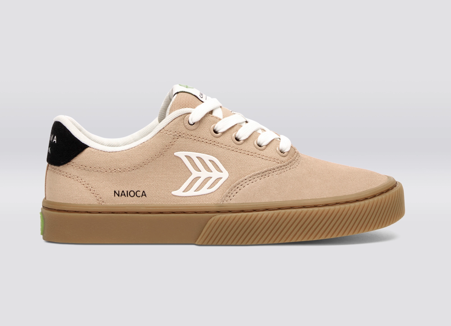 NAIOCA Stripe Suede and Canvas Desert Taupe