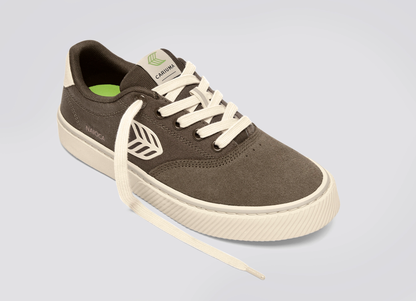 NAIOCA Stripe Suede and Canvas Teak