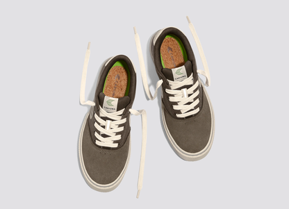 NAIOCA Stripe Suede and Canvas Teak
