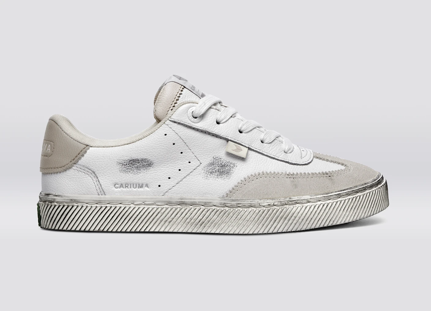 TOCA Vintage Warm White Diamond Leather and Suede Sneaker