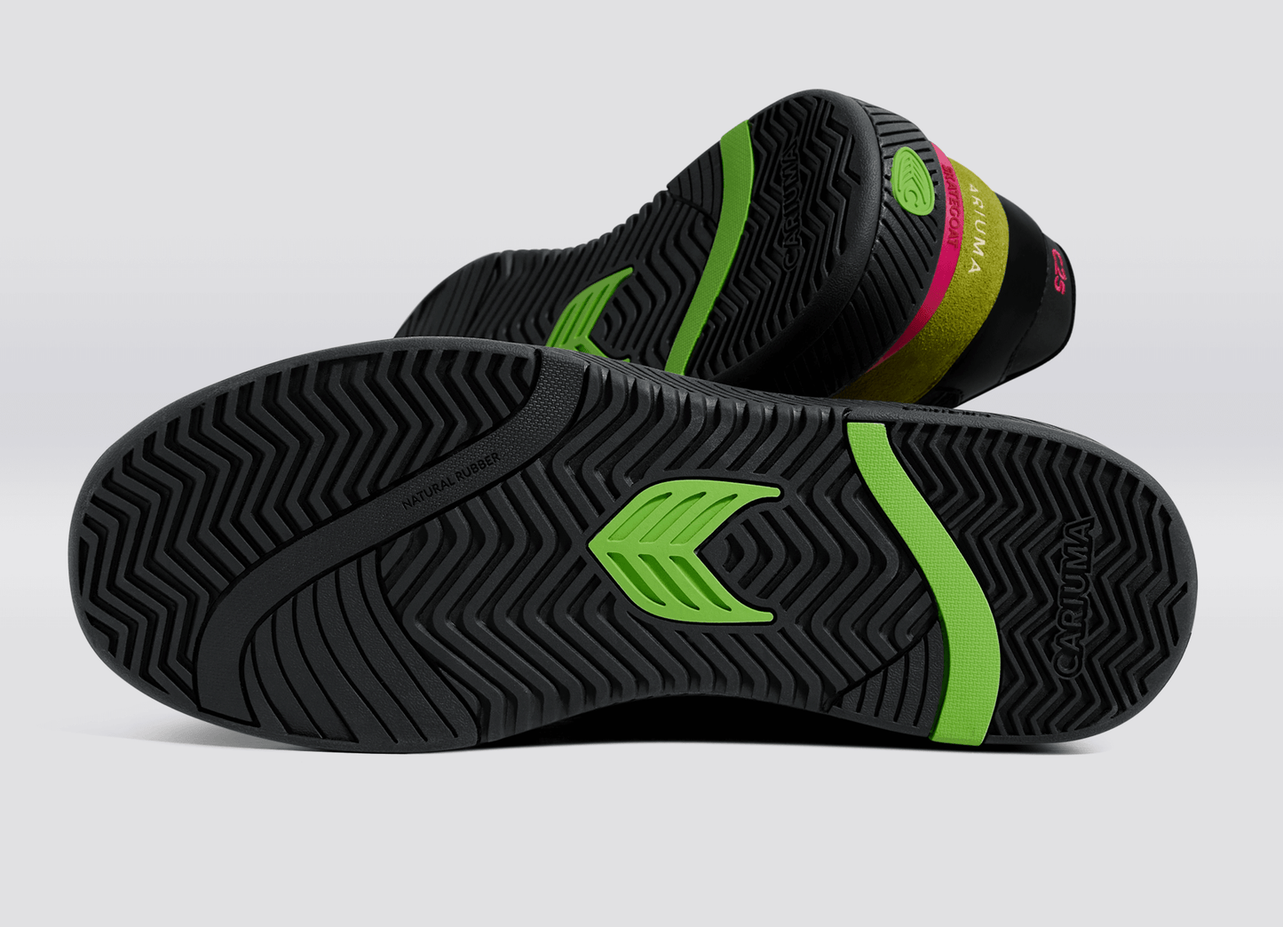 Skategoat C25 PRO Lime Green Suede Black Mesh Ivory Logo Pink Sneaker