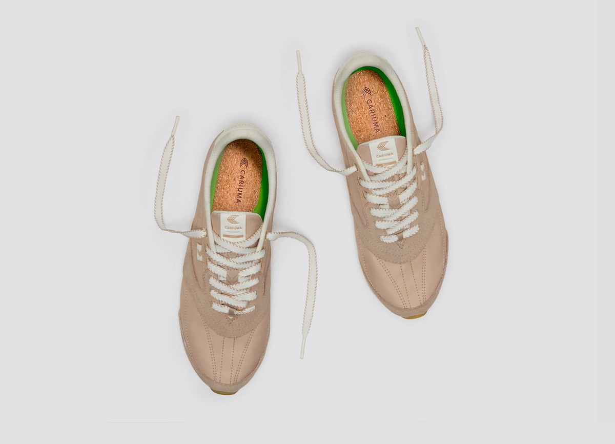 SUTAI Nylon and Suede Desert Taupe