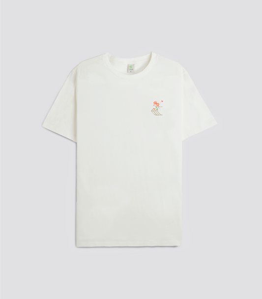 T-Shirt Off-White Floral Skateboard